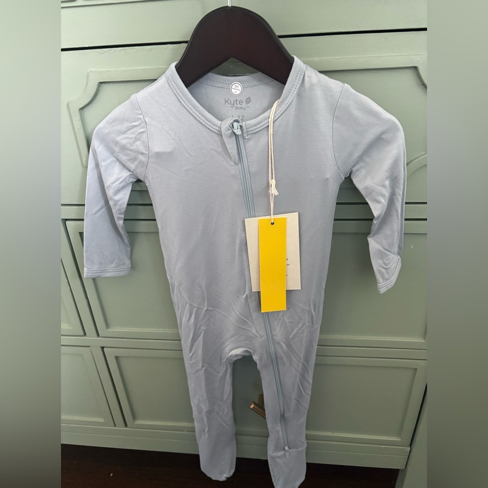 Kyte BABY Light Blue Long-Sleeve Zipper Footie